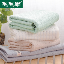 Cotton gauze bath towel womens thin household cotton absorbent quick-drying non-hair summer adult towel two-piece set
