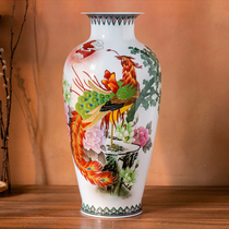 Tanfeng Chaoyang High-end vase Mao porcelain generation Zong clarified hand-painted porcelain bottle light and luxurious home book room decoration