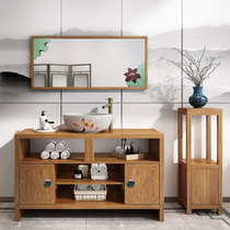 Chinese style light luxury bathroom cabinet antique art face wash basin combination toilet wash table bathroom set