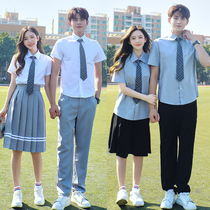 Junior High School High School Student Dress School Uniform Shirt Suit Class Summer Student Academy Wind Graduation Photos Skirt Inron