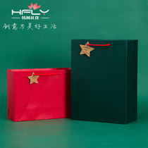 Pure color simple red vertical Square gift bag winter scarf gift bag gift packaging paper bag