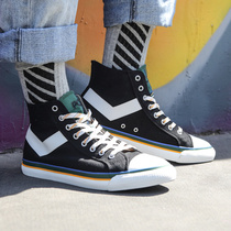 Pony Pony Classic Sail Cloth Shoes High Bunch of Men and Women Lovers Casual Sports Shooters Splicing Tide Sneakers