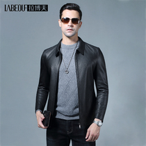 Labov Men Real Mountain Goat Leather Leather Clothing Casual Workout Dad Youth Locomotive Big Yard Dress Jacket Jacket