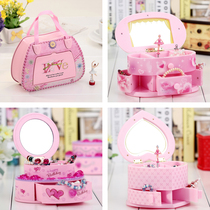 Creative colorful lights rotating dancing little girl music box Music box Girl jewelry box Childrens Day Birthday gift