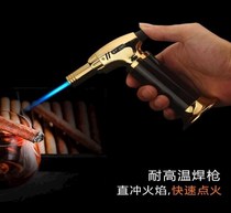 Big fire cigar lighter creative spray gun moxibustion straight blue flame inflatable wind gun male personality tide