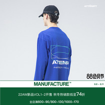ATTEMPT - Set - up products Geometric shadow pocket long - sleeve T - shirt