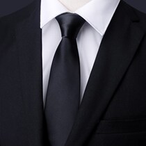 Six season mens business dress tie work Korean version of work blue black 8cm tie hot hand hit