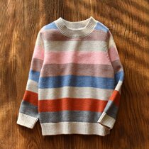 Childrens sweater womens big boy blouses baby retro-knitted sweatshirt girl foreign air hit undershirt 2021 new autumn and winter clothing