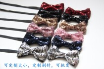 Korean version of the new male childrens performance chorus dance sequins parent-child bow tie host shirt wild bow