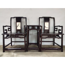 Sandalwood inlaid cloud stone official hat chair set-AD6574