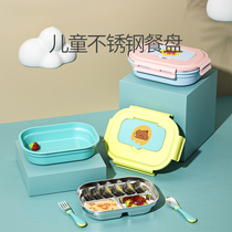 Childrens tableware package baby meal disc self - feeding baby boy and girl 316 stainless steel bowl