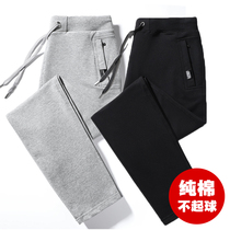 Spring and summer mens sports pants Mens summer thin long pants straight loose casual cotton running stretch sweatpants