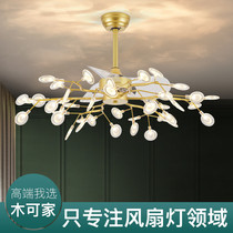 Mukejia Ceiling Fan Lamp Modern Light Luxury Simple Firefly Living Room Home Restaurant Nordic Red Lamps