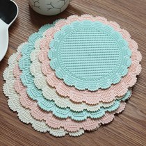 4 pieces heat insulation mat Anti-scalding placemat Table mat Plate dish mat Pot mat Round European coaster Heat-resistant soup bowl mat