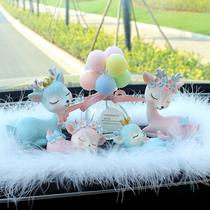 Car ornaments creative couples cute Net red ins Wind car accessories along the road safe deer car accessories