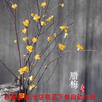  Dried plum handmade dried branches Dried flowers Living room Hotel study TV cabinet Artists residence creative vase flower arrangement wood