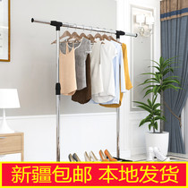 Xinjiang bedroom hanger floor-to-ceiling drying rack balcony indoor hanger single and double pole coat rack drying rack