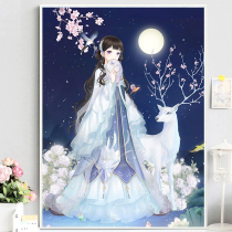  Diamond painting full of diamond embroidery elk fairy stickers diamond cross stitch new 2021 cartoon princess living room simple bedroom