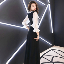 Evening dress Women summer light luxury niche high-end long temperament Noble skirt high-end party dress can usually be worn