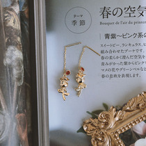 Original s925 pure silver stitch rose high sensual earrings South Korean temperament net red earrings 2020 new earrings