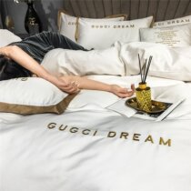 European-style luxury hotel 60 long-staple cotton four-piece cotton cotton embroidery quilt cover sheets bed hats bedding