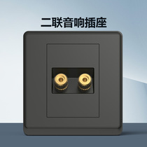 Positive Thai Sound Socket Panel 86 Type Concealed Sound Power Socket Sound Socket socket Two-wire socket Audio