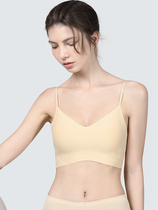 Breasted woman without steel ring bra deep V beauty back ultra-thin and anti-walking light No marks and no marks in the bottom lap wrap chest underwear