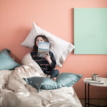 2019 new spring and summer solid color double spell simple 60 long staple cotton tribute satin four-piece cotton cotton quilt cover sheets