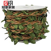 Pipe ceiling interior decoration hemp rope green flower stand withered vine handmade plant simulation leaf rattan tree Vine