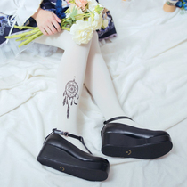 Original Lolita catching dreamnet printed even pantyhose female white conspicuose Lady Lolly velvet lo Lady with underpants socks