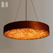 Quanquan Southeast Asia Wind Tai style creative wood leather folk hotel Decorative Chandelier designer-like restaurant Restaurant Lights