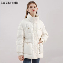 Lasciabel official flagship 2021 Winter new small fragrance Wind collection waist down and down to the woman in the middle of a small sub-jacket