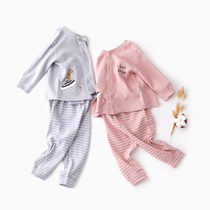 Baby Sleepwear Suit Home Conserved Baby Spring Autumn Out Warm Inner Clothing Pants Infant Autumn Clothes Woman and Two sets