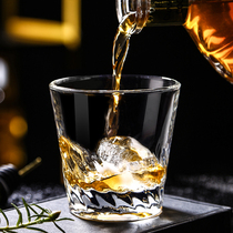 Japanese thick-bottomed whiskey Cup classical cocktail Cup unleaded glass twill Glass Rock Cup carved Cup