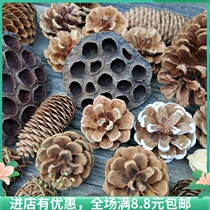 Pinecone Christmas pine ball diy home forest baby set Acorn jewelry Kindergarten ins handmade props decoration