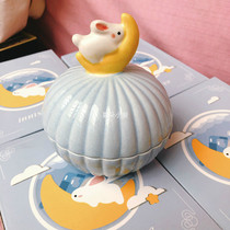 innisfree Yueshin Mid-Autumn Festival Jade Rabbit with Moon Ceramic Jewelry Box hipster Bunny