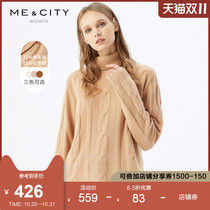 Cashmere wool blend MECITY womens spring and autumn loose soft white foreign knit base shirt sweater women