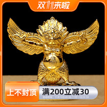 Pure Heart Fate All Alloy Gold Wing Great Peng Bird Statue Great Peng Spreading Wing Bird Divine Bird Ornament Medium