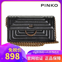  PINKO pinko swallow bag 19 autumn and winter new lambskin horizontal pattern WOC long wallet bag shoulder oblique cross clutch bag