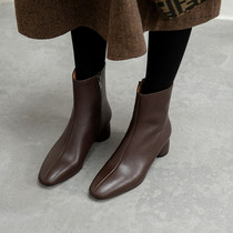 Martin boots British style 2021 new leather vintage spring and autumn single boots children Joker thick heel with hot hot hot short boots