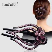 Grab the clip headdress duckbill clip hair Grab the back of the head Korean temperament dish hair large rhinestone lady mother hair clip