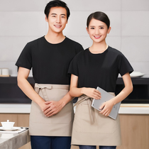 Restaurant waiter work clothes short sleeve T-shirt fast food restaurant dining barbecue string hot pot hotel collective tooling summer