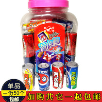 Guoyun candy soda candy Sprite Cola lemon flavor after 8090 nostalgic pressed sugar food 8G * 50 bottle pack