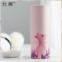 Yunwei Cat Girl makeup brush storage empty bucket Small pen holder with lid Large brush bucket Beauty tool portable cartridge