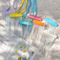 Pure Color Bubble Inflation Dazzling Transparent Cell Phone Waterproof Bag Apple Huawei Universal Seal Touch Screen Swimming Diving Suit