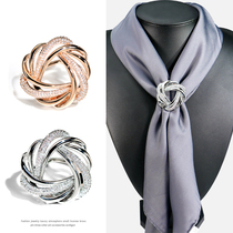 Korea Joker high-end buckle silk towel buckle brooch dual-purpose corsage accessories female luxury air pin knot buckle