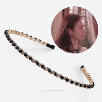 Korean simple temperament Crystal winding hairband thin super fairy hair card sweet lady cute headband hair accessories female