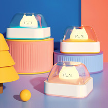 Sunshine lighting color light three-color cute night light childrens lamp atmosphere light to accompany sleeping and breastfeeding creative charging night light