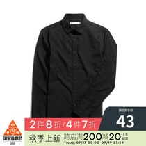 gxg jeans Mens Casual Black Lapel free ironing shirt JA103081E