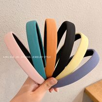  Hairband women go out simple net red temperament solid color face washing and pressing hair headband Korean ins color hairband headdress